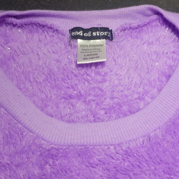 Large fuzzy lilac pajama set - Picture 2 of 4